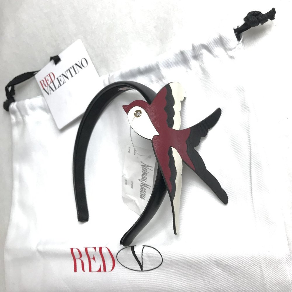 Auc Red Valentino leather lrg flying bird headband - Picture 3 of 11